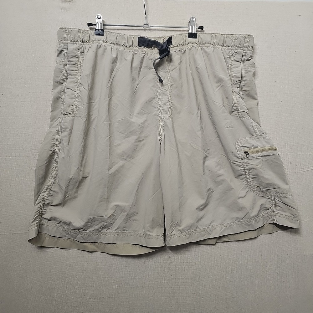 Columbia Palmerston Peak 9" Water Shorts Men's XL Belted NO LINING Beige Hike